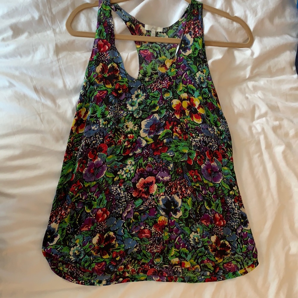 Joie flower print silk top